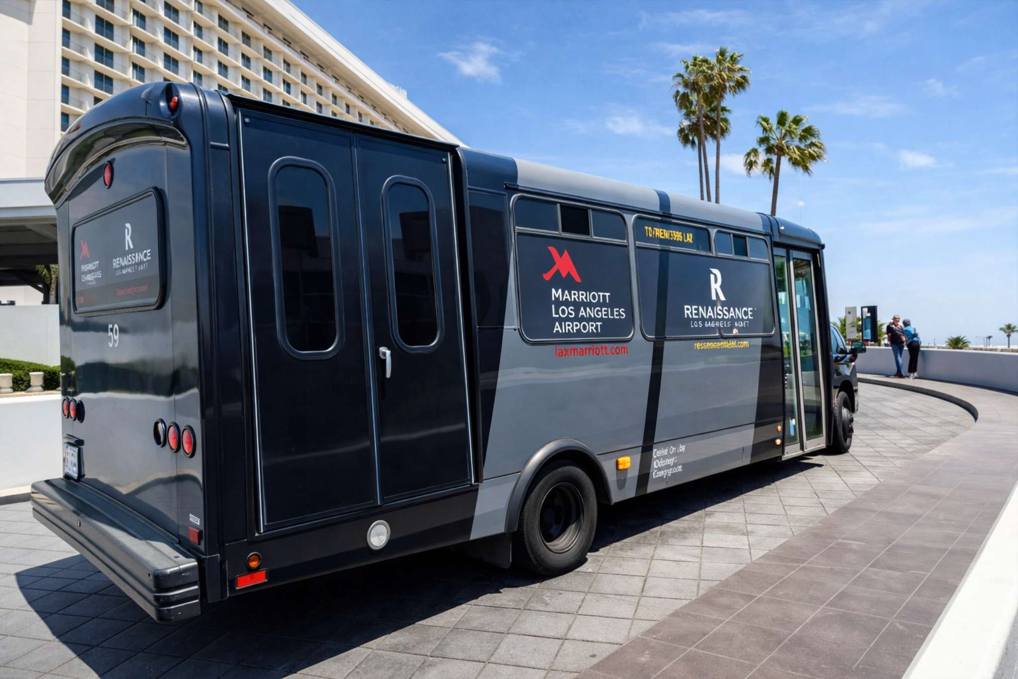 Hotel shuttle bus near LAX airport